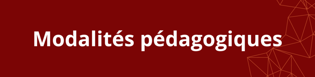 Modalités pédagogiques