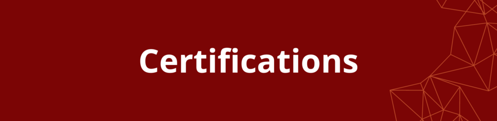 Certifications